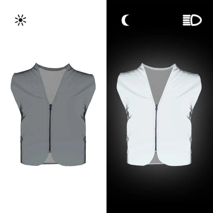 Full Reflective Safety Vest – Hi-Vis Zip Gilet for Riding, Cycling & Running
