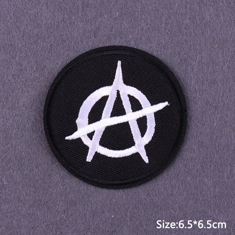 Punk Skull Iron-On Embroidered Patch – Motorcycle Jacket & Clothing Badge