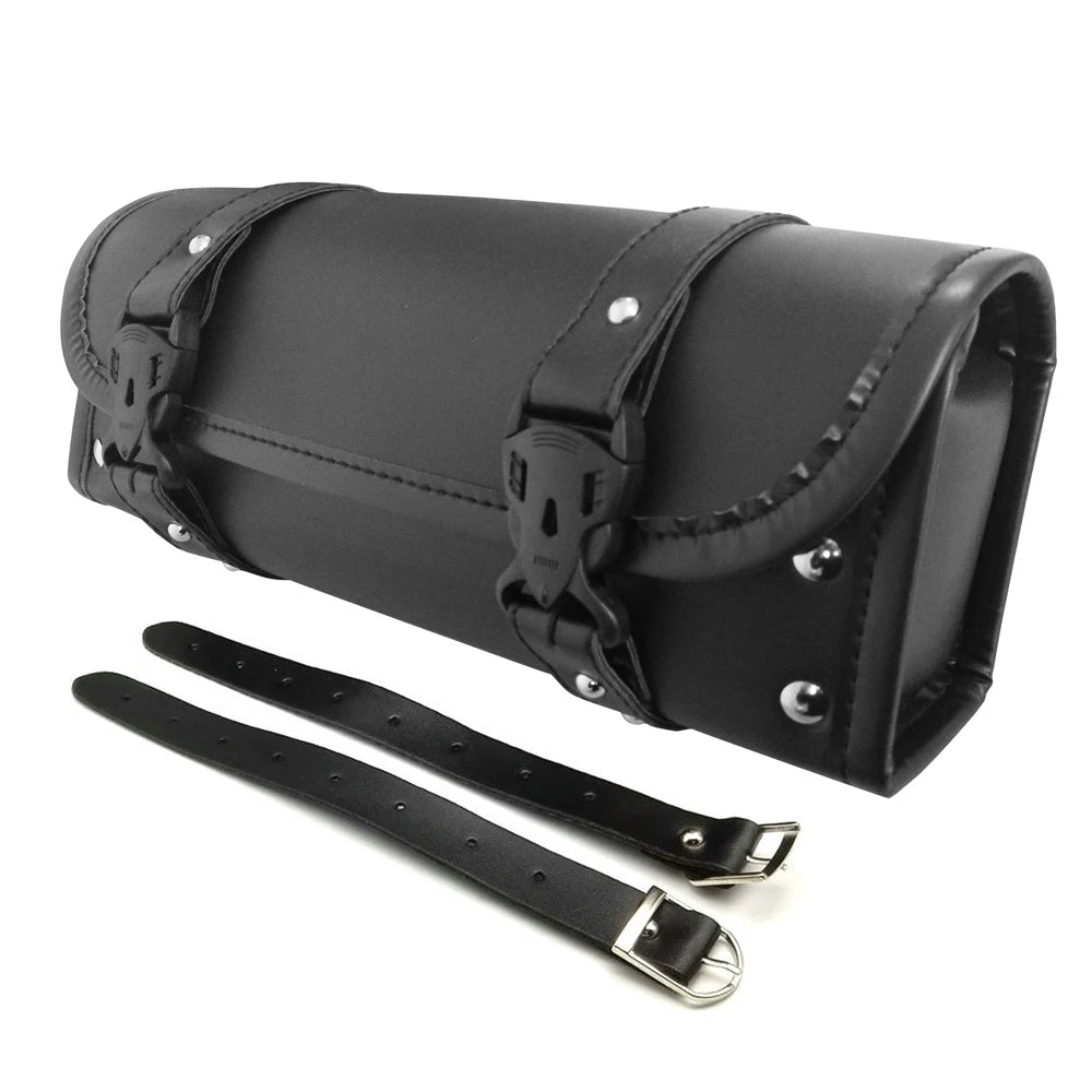 2. Bolsa de armazenamento de ferramentas para motocicleta em couro PU, 4 estilos, para Honda Suzuki Kawasaki Yamaha Harley XL scooter, moto urbana, café racer
