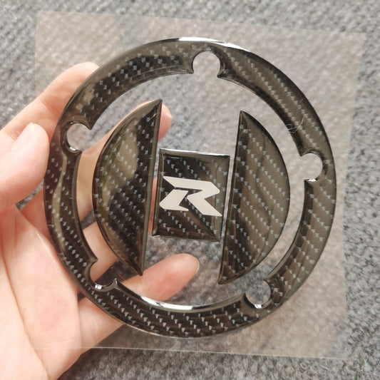 3D Carbon Fiber Fuel Tank Cap Cover Sticker – Sport Bike Decal