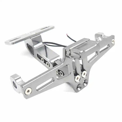 CNC Aluminum Motorcycle License Plate Frame with LED Light – Universal Fit
