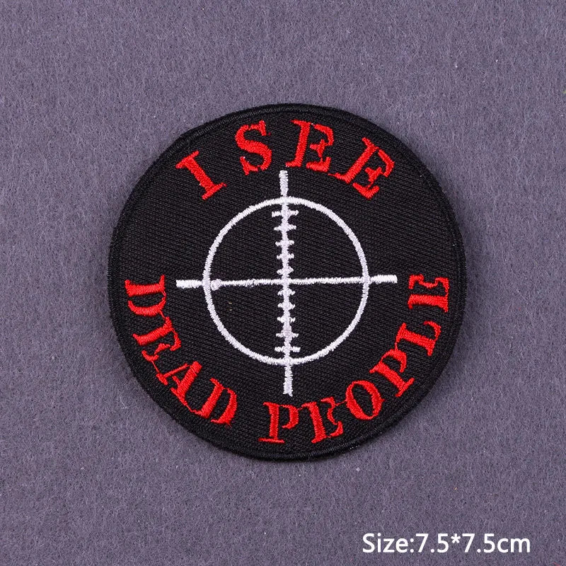 Punk Skull Iron-On Embroidered Patch – Motorcycle Jacket & Clothing Badge
