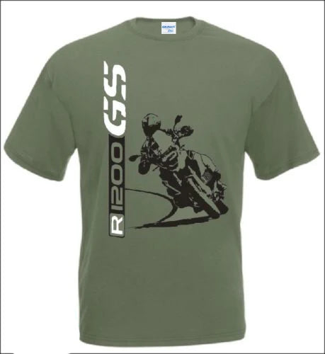 GS Motorcycle Graphic T-Shirt – 100% Cotton Casual Tee for Riders
