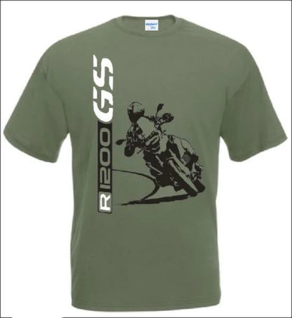 GS Motorcycle Graphic T-Shirt – 100% Cotton Casual Tee for Riders