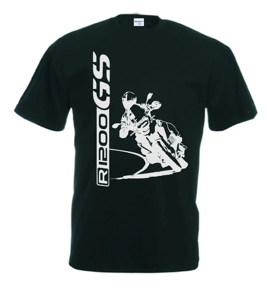 GS Motorcycle Graphic T-Shirt – 100% Cotton Casual Tee for Riders