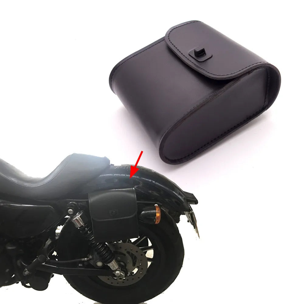 Black PU Leather Motorcycle Tool Bag