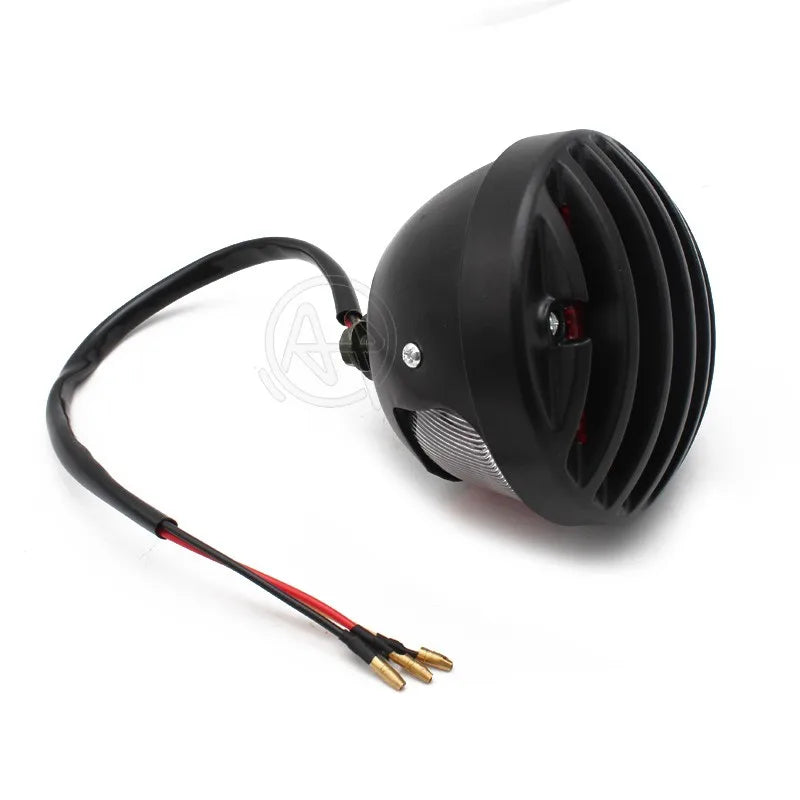 Đèn hậu LED lưới tản nhiệt dạng vây phong cách retro 12V đa năng kèm giá biển số bên hông – Bobber Chopper độ xe