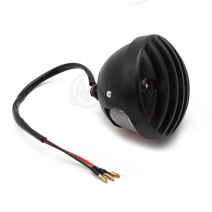 Đèn hậu LED lưới tản nhiệt dạng vây phong cách retro 12V đa năng kèm giá biển số bên hông – Bobber Chopper độ xe