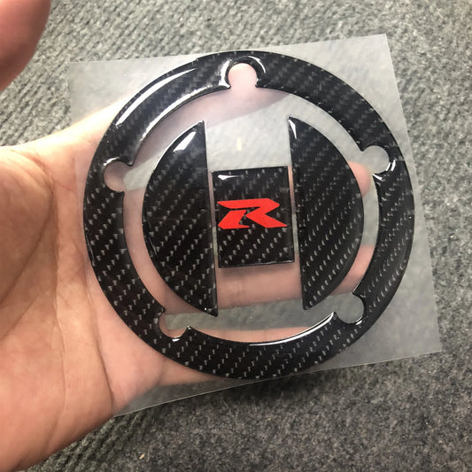 3D Carbon Fiber Fuel Tank Cap Cover Sticker – Sport Bike Decal
