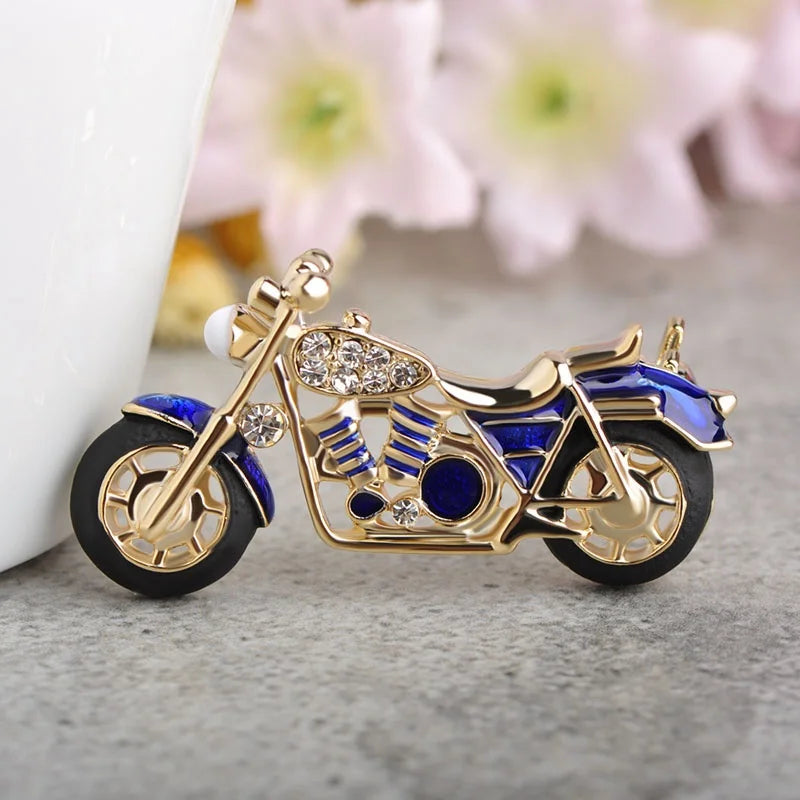 Motorcycle Brooch Pin — Biker Lapel Pin for Jackets & Bags