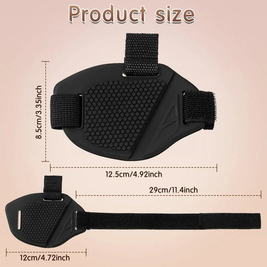Rubber Gear Shift Pad – Anti-Slip Motorcycle Shoe Protector with Dual Velcro Straps
