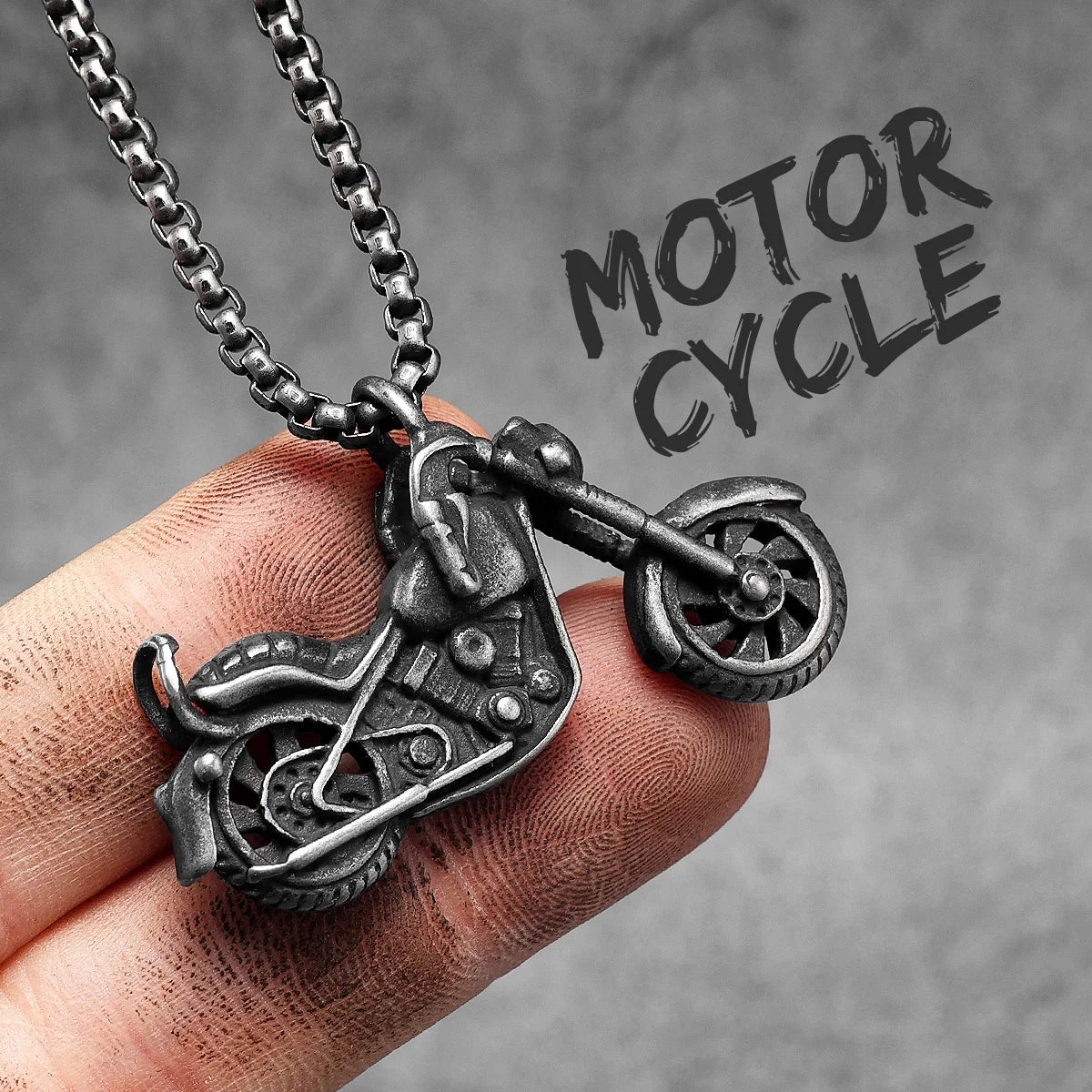 Motorcycle Series Stainless Steel Pendant Necklace – 10 Designs
