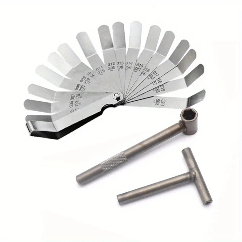 Motorcycle Valve Adjustment Tool Set with Feeler Gauge