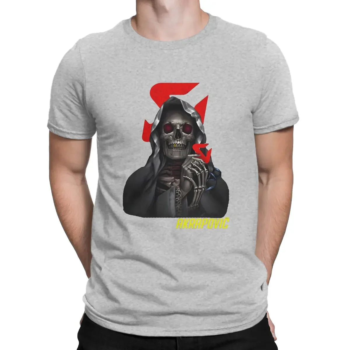 Men's Dark Reaper Skull Graphic T-Shirt – Pure Cotton Moto Enthusiast Tee