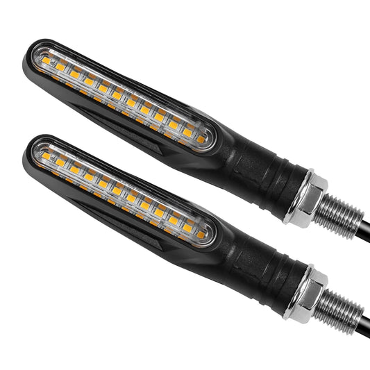 Universal LED Motorcycle Turn Signals – Sequential Flowing Amber