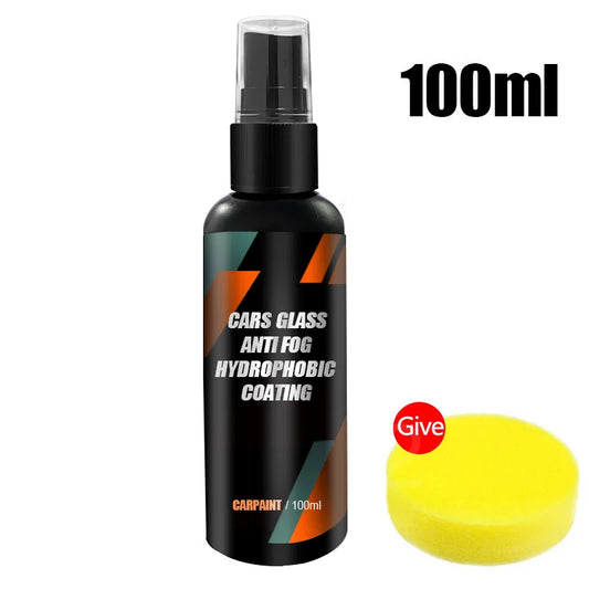 Hydrophobic Water Repellent Spray 100ml — Helmet Visor, Car Glass & Windshield Anti-Rain Coating