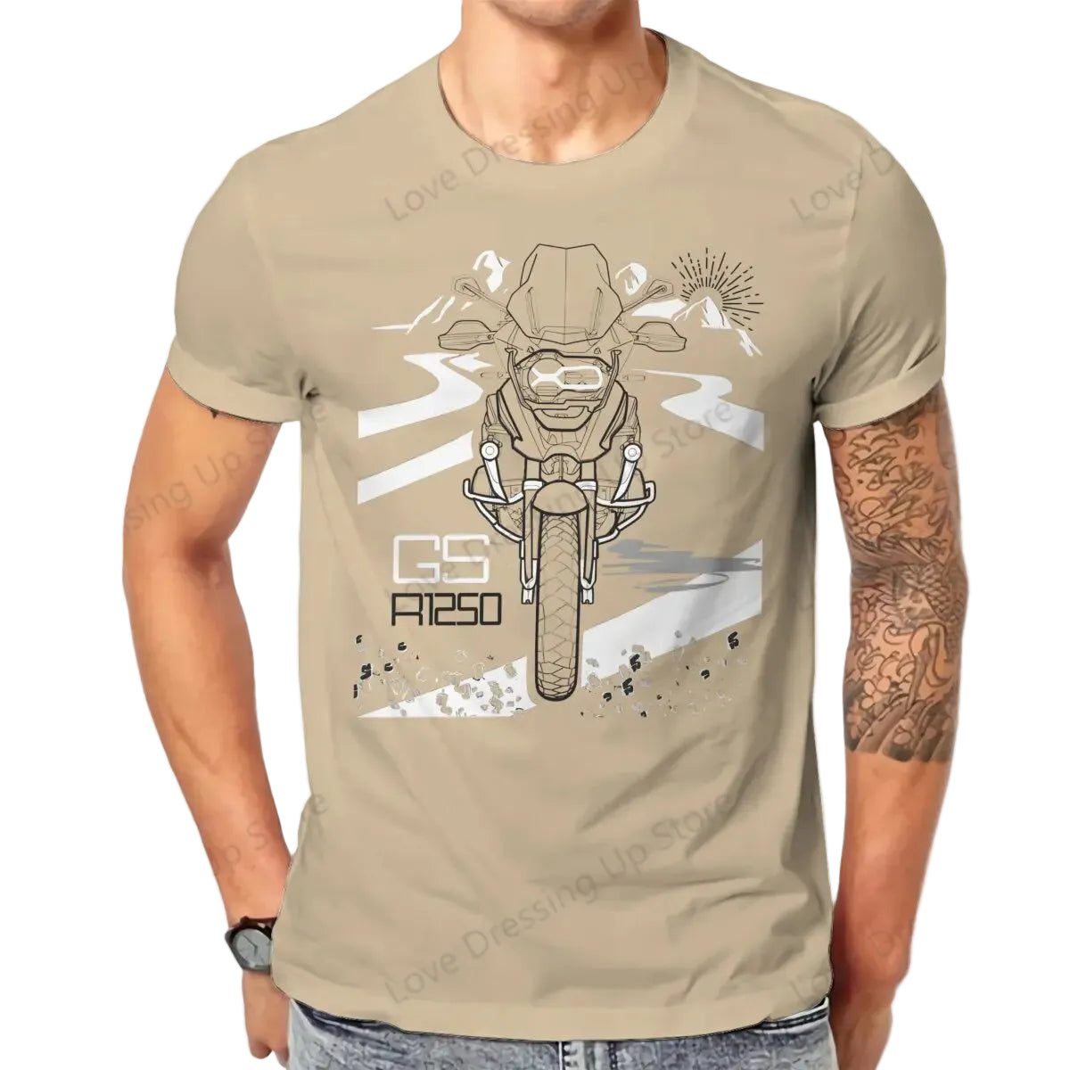 Vintage Motorcycle Graphic T-Shirt – 100% Cotton Breathable Biker Tee