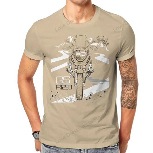 Vintage Motorcycle Graphic T-Shirt – 100% Cotton Breathable Biker Tee