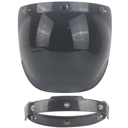 Visera de burbuja para casco retro de motocicleta – 12 colores