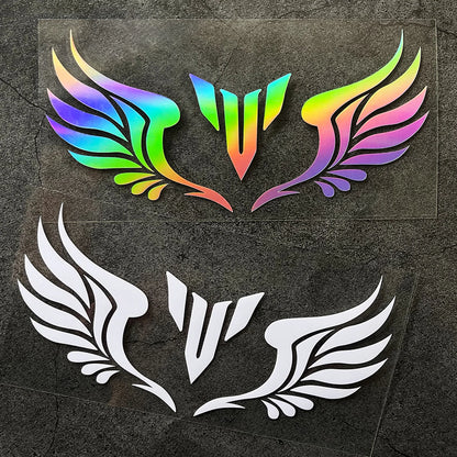 MT Wing Logo Reflective Motorcycle Sticker – Fuel Tank, Windshield & Helmet Decal