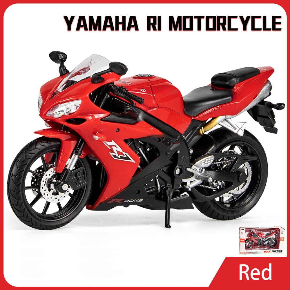 1:12 Scale Racing Motorcycle Diecast Model – Alloy Collectible with Shock Absorbers
