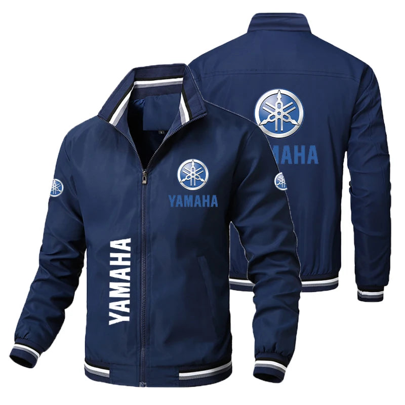 Motorsport Stand-Up Collar Zip Jacket – Men's Racing Graphic Outerwear