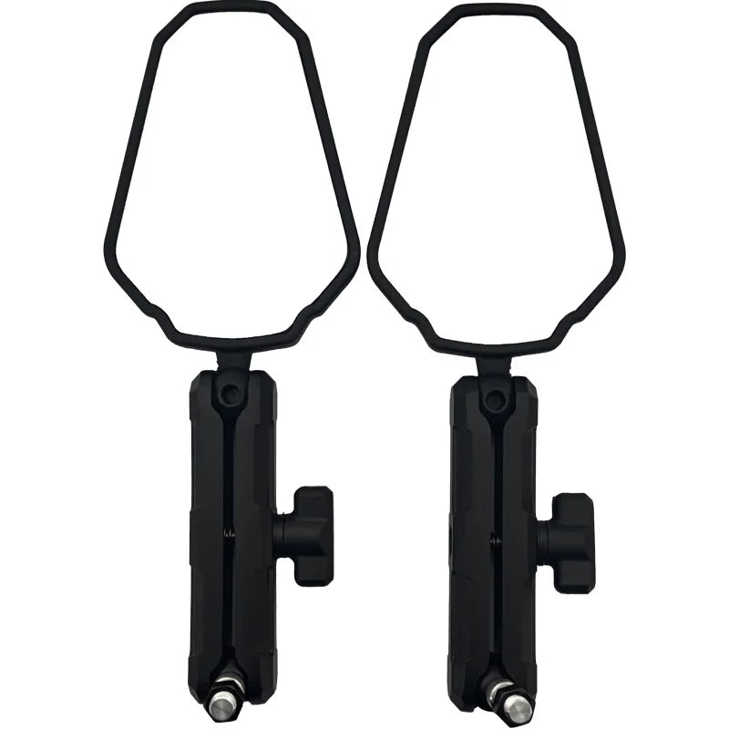 Universal Motorcycle Handlebar Side Mirrors — 360° Adjustable | Anti-Glare Convex | Pair
