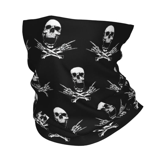 Rock & Skull Graphic Tube Bandana Neck Gaiter – Unisex Face Cover & Balaclava | 24 Designs