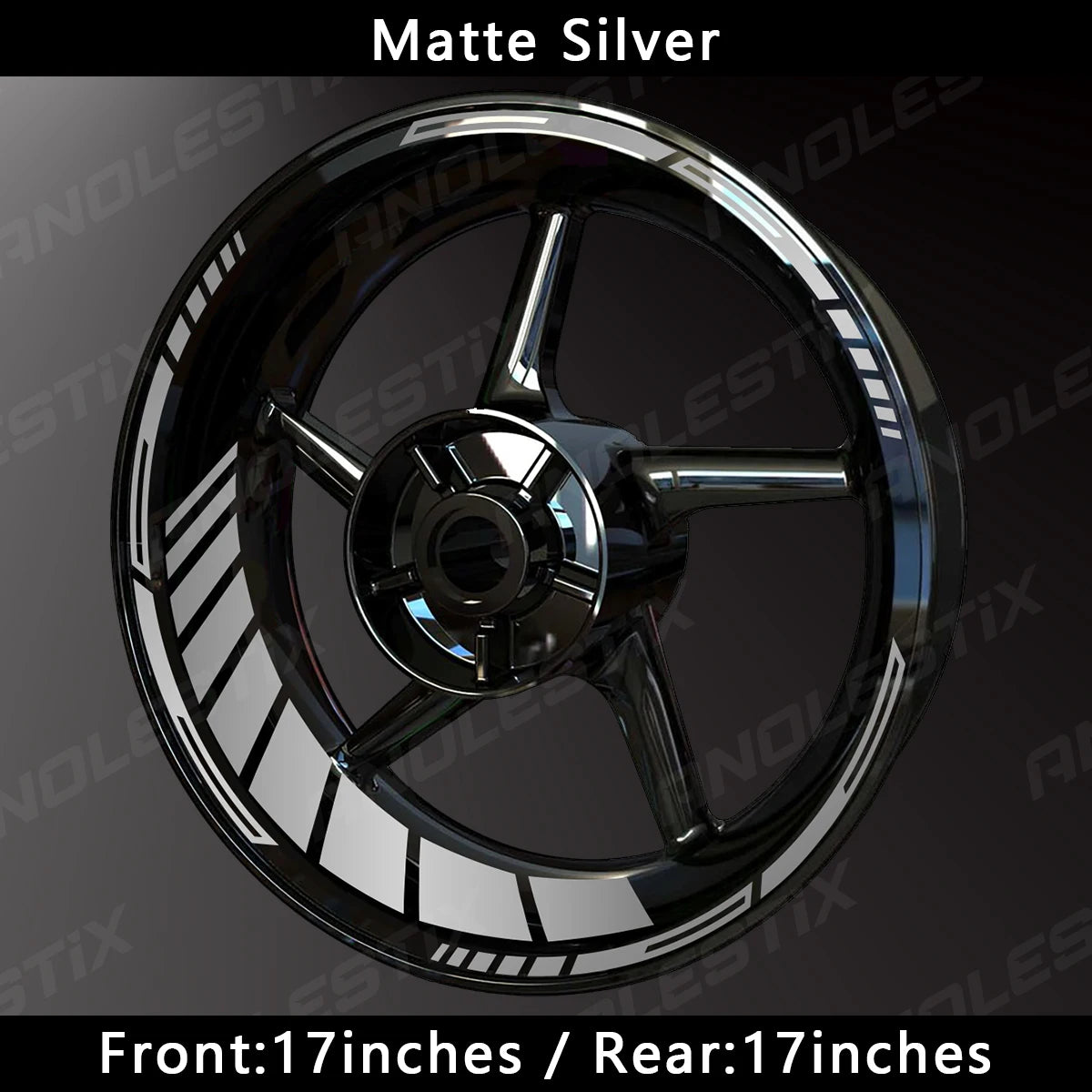 Reflective Motorcycle Wheel Rim Stickers – 17 Inch Hub Decals