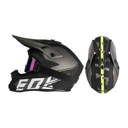 Off-Road Motorcycle Helmet with Goggles – Full Face Motocross
