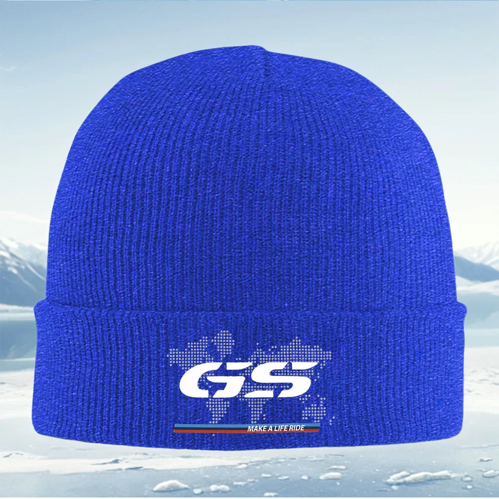 Motorcycle Rider Knit Beanie – Warm Winter Hat Unisex