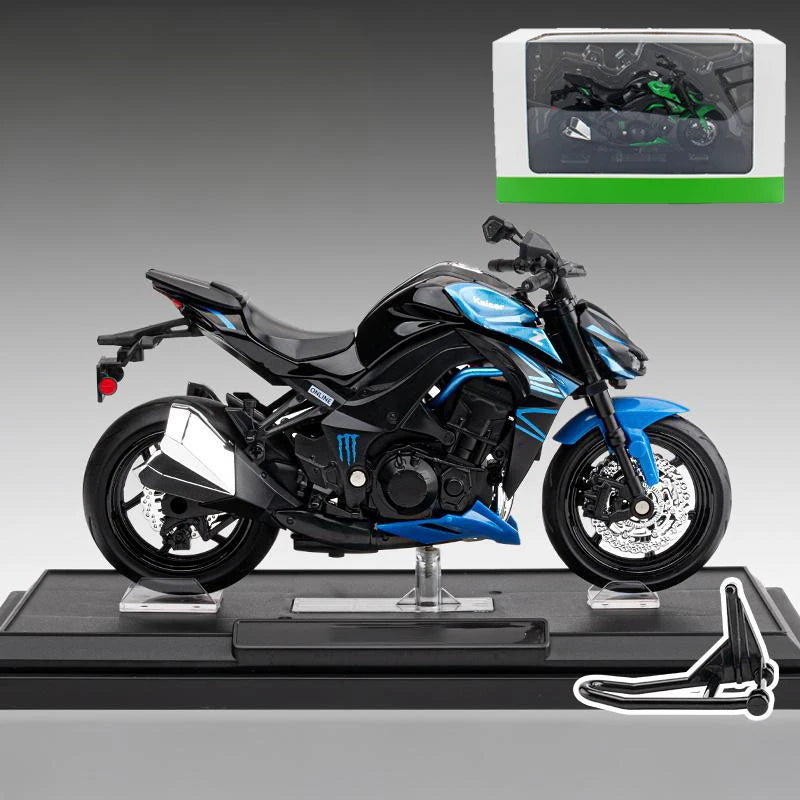 1:12 Scale Die-Cast Motorcycle Model – Z1000 Alloy Toy with Sound & Light