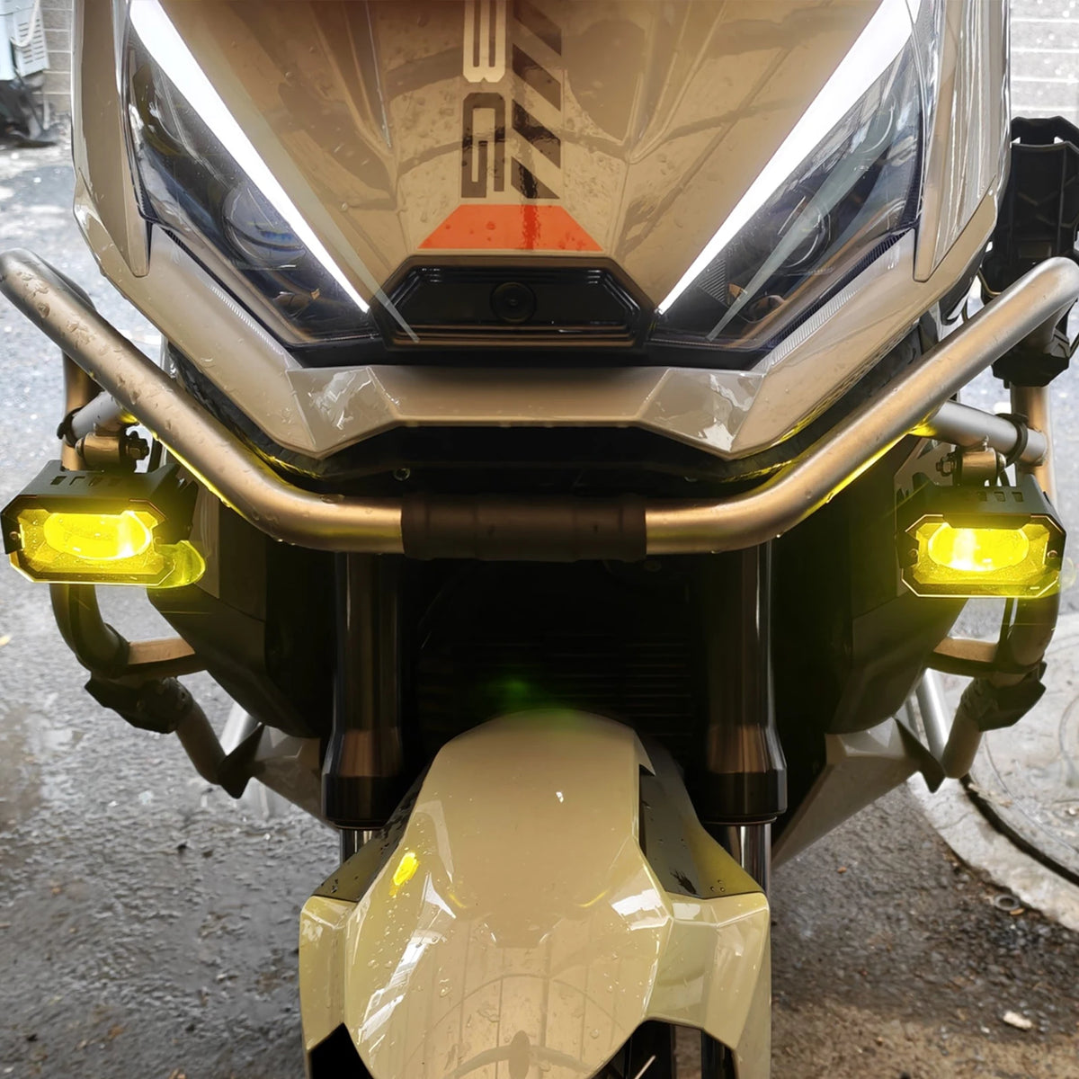 غطاء واقٍ لمصباح الضباب للدراجات النارية – واقٍ لكشاف LED من الألومنيوم المشغول بتقنية CNC | 368G 2024-2026