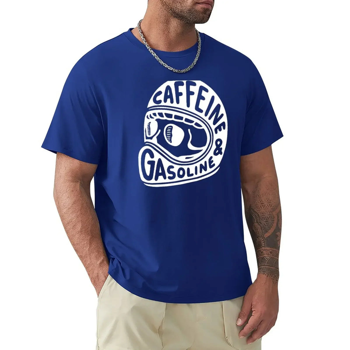 カフェイン＆ガソリン モトグラフィックTシャツ — 100%コットン | S–6XL | 11色