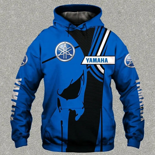 Motorcycle Off-Road Skull Print Hoodie | Men's & Women's Moto Sweatshirt