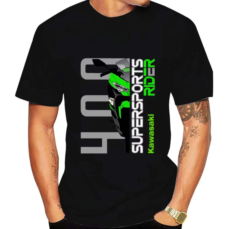 Motorcycle Graphic Cotton T-Shirt – Unisex Street Style