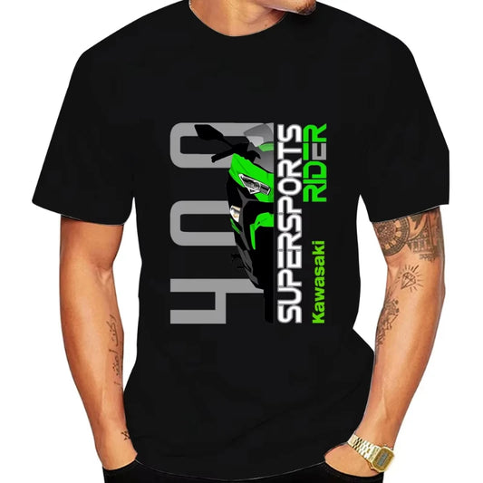 Motorcycle Graphic Cotton T-Shirt – Unisex Street Style