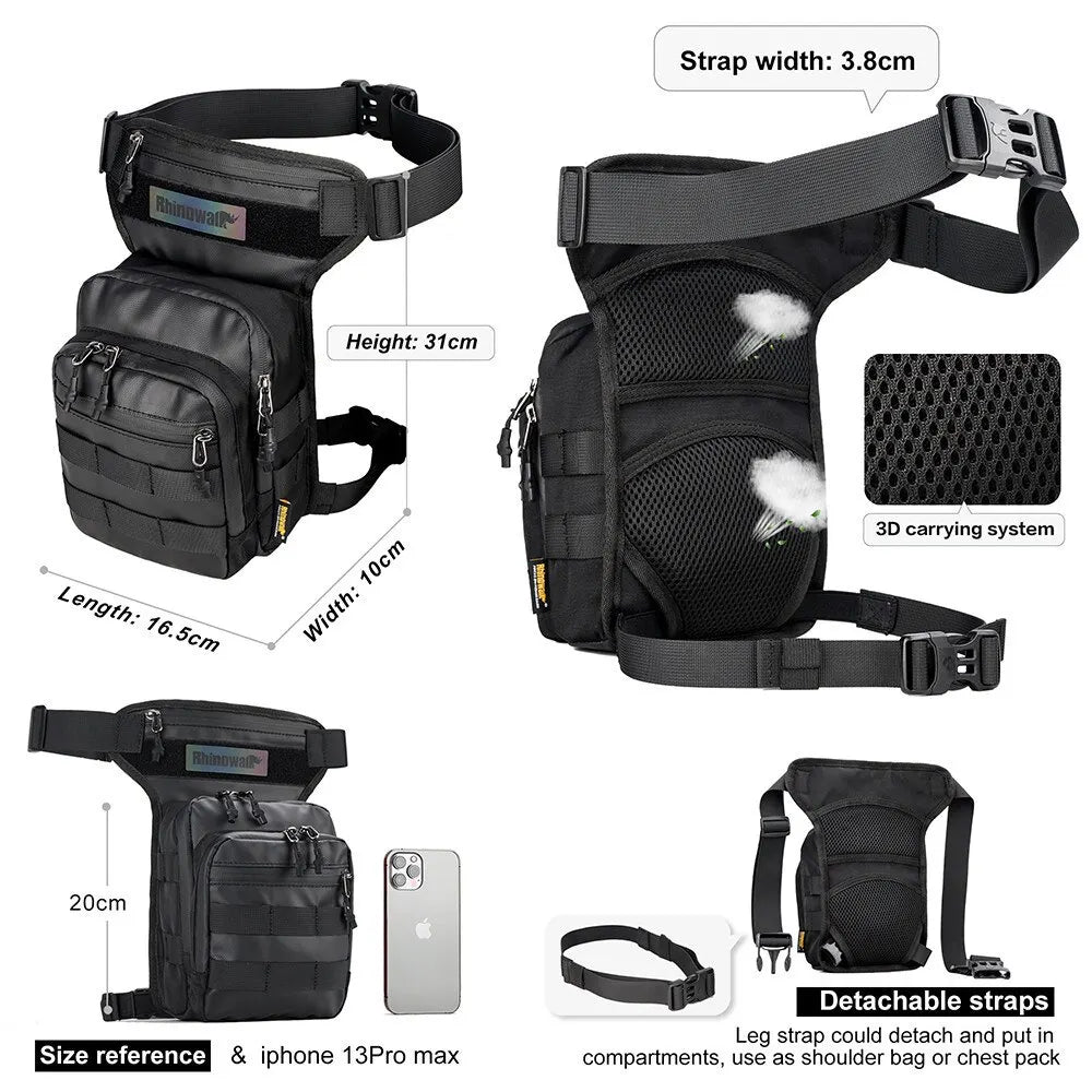 Motorcycle Drop Leg Bag – 4-in-1 Multifunction Tactical Pack