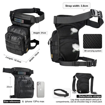 Motorcycle Drop Leg Bag – 4-in-1 Multifunction Tactical Pack