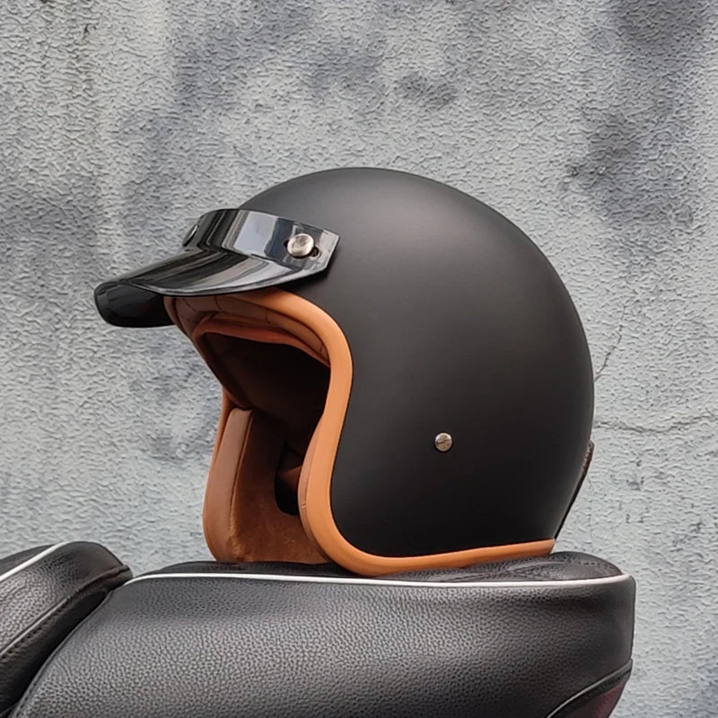 Retro 3/4 Open Face Motorcycle Helmet – DOT Certified | Unisex