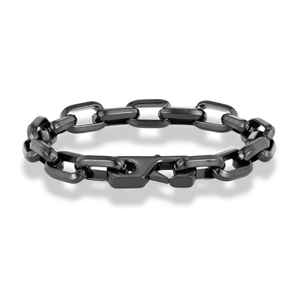 Vintage Black Chain Link Bracelet for Men – Punk Stainless Steel