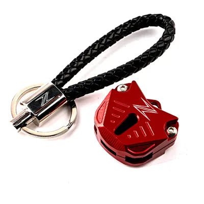 CNC Aluminum Motorcycle Key Case Shell & Keychain – 4 Colors
