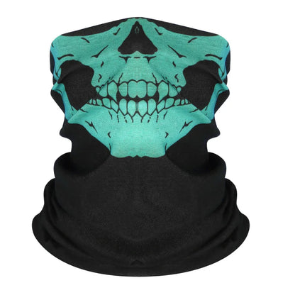 Skull Face Bandana Neck Gaiter – Breathable Outdoor Headwear for Cycling & Moto