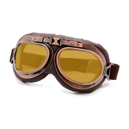 Vintage Pilot Goggles for Motorcycle – Windproof Retro Riding Glasses