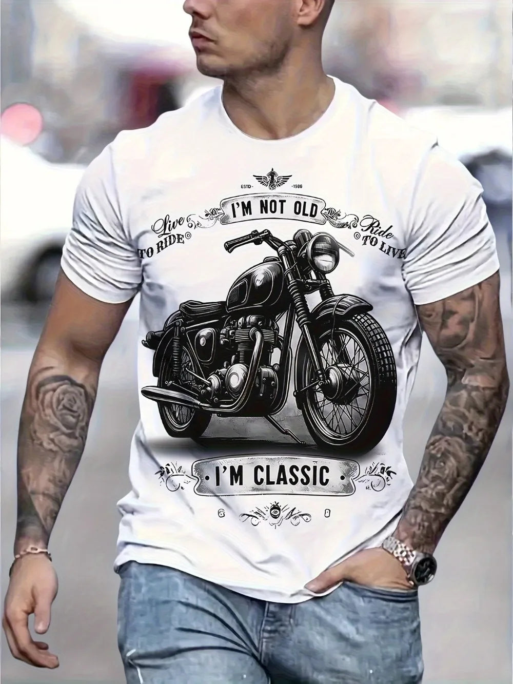 I'm Not Old I'm Classic Motorcycle Graphic T-Shirt – Retro Moto Tee