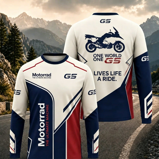 Motorcycle Long Sleeve Riding Jersey – Breathable, Anti-UV, Quick Dry – Men’s Outdoor Sport Shirt