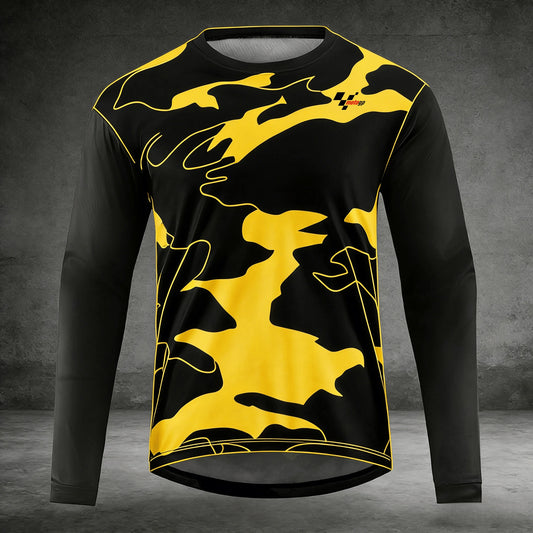Motorcycle Riding Long-Sleeve Jersey — 3D Print Breathable Top