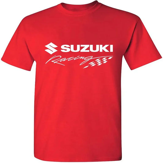Motorcycle Racing Print T-Shirt | Men's 100% Cotton Moto Tee