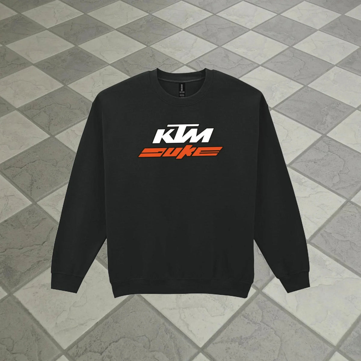 Motorcycle Graphic Sweatshirt – Fleece Crew Neck, Sizes S–XXXL