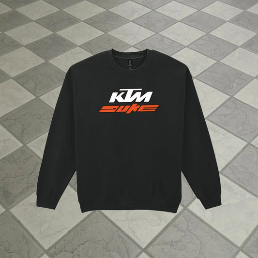 Motorcycle Graphic Sweatshirt – Fleece Crew Neck, Sizes S–XXXL